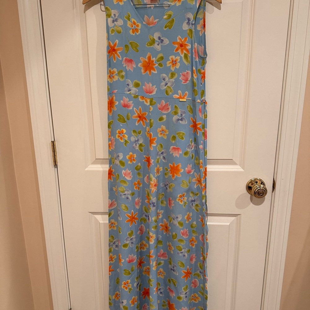 Oilily Floral Patterned Dress - Blue, Pink, Green